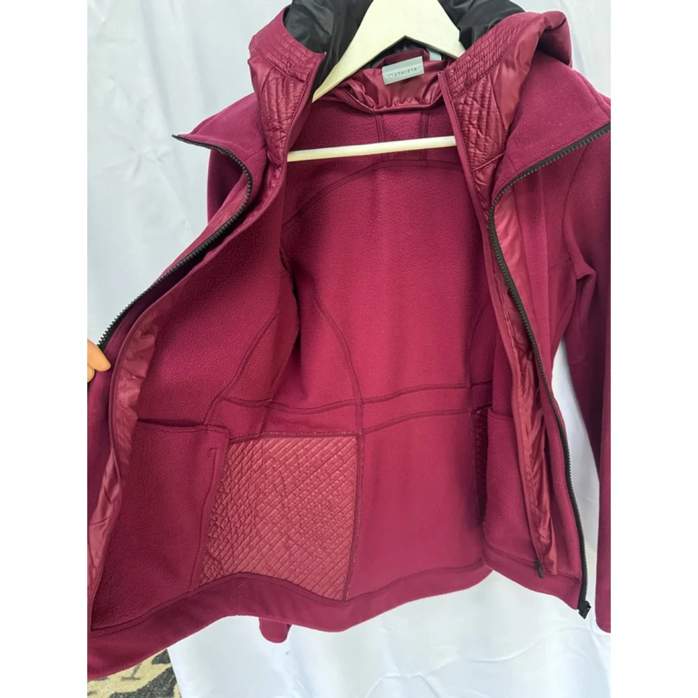 Athleta Unstoppable Fleece Lined Full Zip Jacket Chilled Sangria Small - Picture 6 of 11